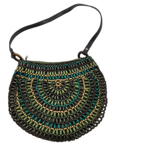 Super cute bohemian beaded shoulder bag